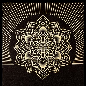Obey Lotus Diamond (Diamond Dust - Black & Gold) by Shepard Fairey