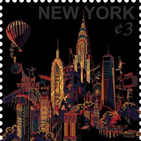 NY Cityscape Stamp by Jacky Tsai