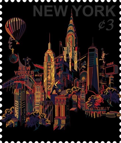 NY Cityscape Stamp  by Jacky Tsai