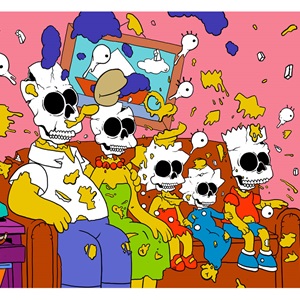Simpsons Nuclear Family (Open Edition) by Matt Gondek Editioned