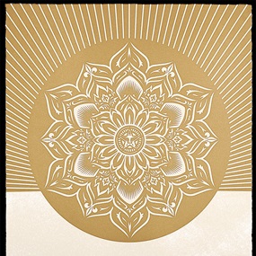 Obey Lotus Diamond (Diamond Dust - White & Gold) by Shepard Fairey