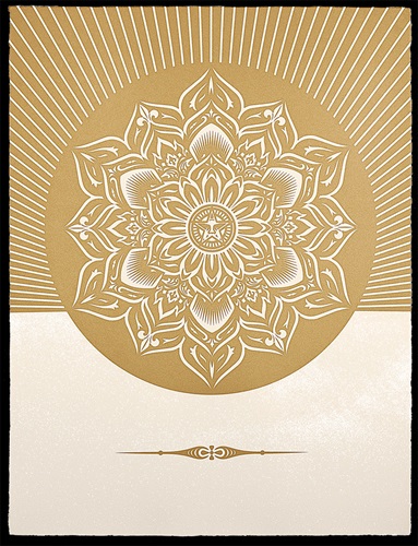 Obey Lotus Diamond (Diamond Dust - White & Gold) by Shepard Fairey