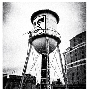 Covert To Overt - Icon Water Tower (Silver) by Shepard Fairey