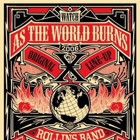 As The World Burns ... Rollins Band And X by Shepard Fairey