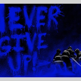 Superheroes (Blue) by Mr Brainwash