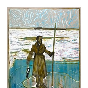 Man Stood On The Ice Holding A Dead Duck, 2012 by Billy Childish