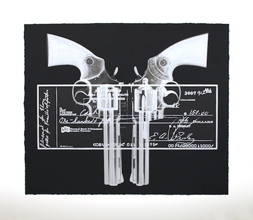 Elvis Gun... Cheque (Silver) by Russell Marshall