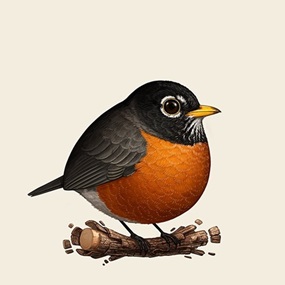 Fat Bird - American Robin (Timed Edition) by Mike Mitchell