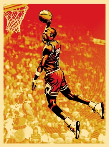 Jordan Bulls (Large Format (Dual Signed)) by Shepard Fairey