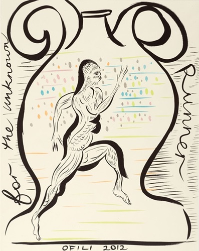 For The Unknown Runner  by Chris Ofili