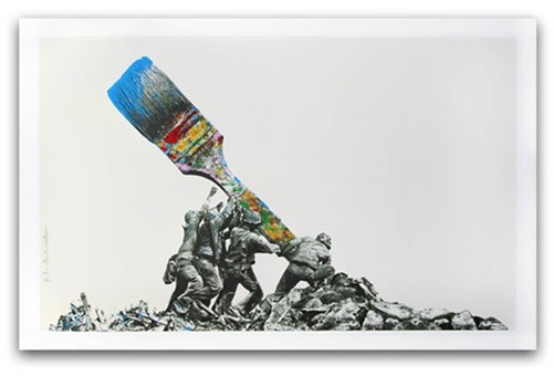 Untitled (Solid Background) by Mr Brainwash