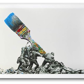 Untitled (Solid Background) by Mr Brainwash