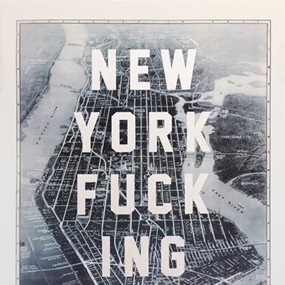 New York Fucking City (White Glitter) by David Buonaguidi