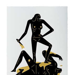 The Naked Woman & Man (White) by Cleon Peterson