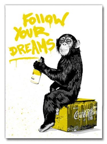 Everyday Life (Yellow) by Mr Brainwash