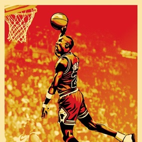 Jordan Bulls (18 x 24 Inch) by Shepard Fairey