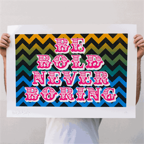 New Circus (Black Glitter) by Ben Eine