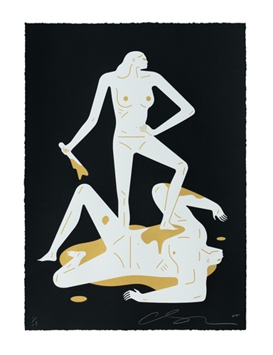 The Naked Woman & Man (Black) by Cleon Peterson