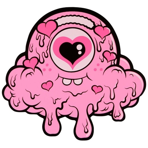 Enamored Die-Cut Wood Print (Pink) by Buffmonster