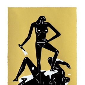 The Naked Woman & Man (Gold) by Cleon Peterson