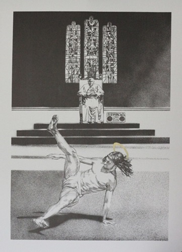 Breakdancing Jesus  by Cosmo Sarson