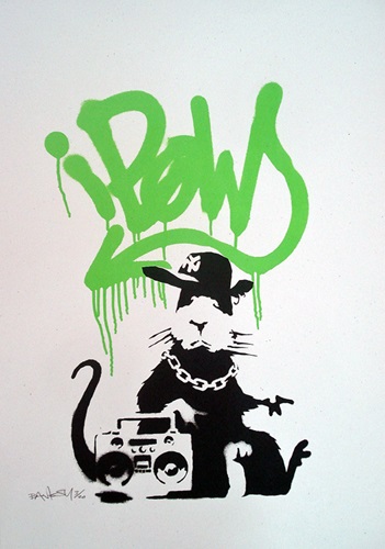 Gangsta Rat (Green Artist Proof) by Banksy