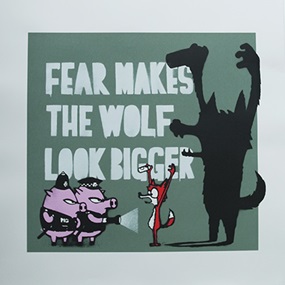 Fear Makes The Wolf Look Bigger (Deep Forest Green) by Mau Mau