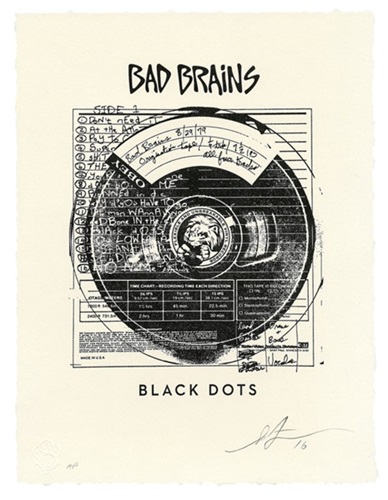 Bad Brains Black Dots (Letterpress) by Shepard Fairey