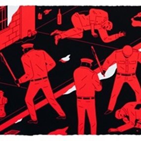 Cruelty Is The Message (Red) by Cleon Peterson