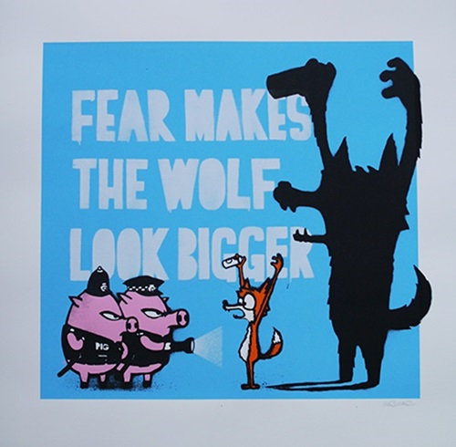 Fear Makes The Wolf Look Bigger (Sky Blue) by Mau Mau