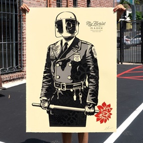 My Florist Is A Dick (Large Format) by Shepard Fairey