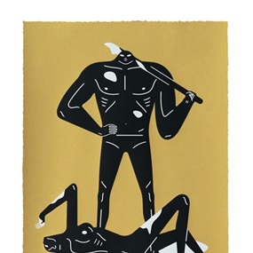 The Naked Man & Woman (Gold) by Cleon Peterson