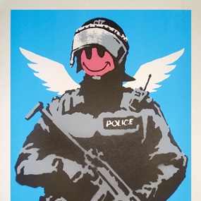 Flying Copper (Pink Face Artist Proof) by Banksy