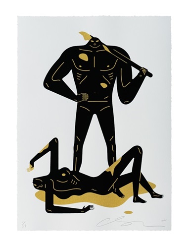 The Naked Man & Woman (White) by Cleon Peterson