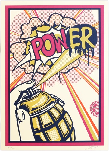 POW(ER) (Fuschia) by Shepard Fairey
