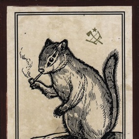 Chipmunk Enjoying A Pipe by Ravi Zupa