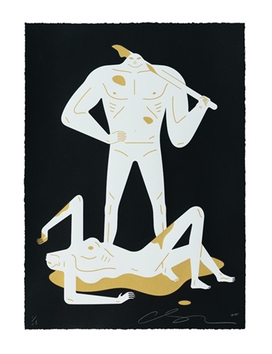 The Naked Man & Woman (Black) by Cleon Peterson
