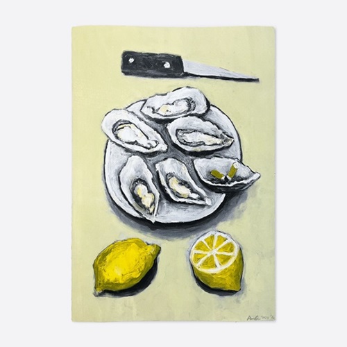 Oysters With Lemon (Chardonnay Yellow) by Rose Eken