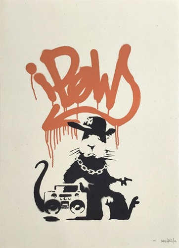 Gangsta Rat (Orange Artist Proof) by Banksy