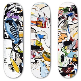 Set Of 3 Skate Decks by Eddie Martinez