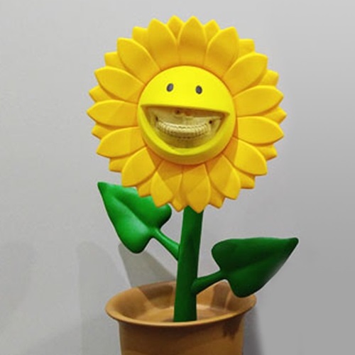 Sun Flower Sculpture - Grin  by Ron English