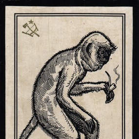 Gibbon Enjoying A Pipe by Ravi Zupa