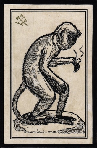 Gibbon Enjoying A Pipe  by Ravi Zupa