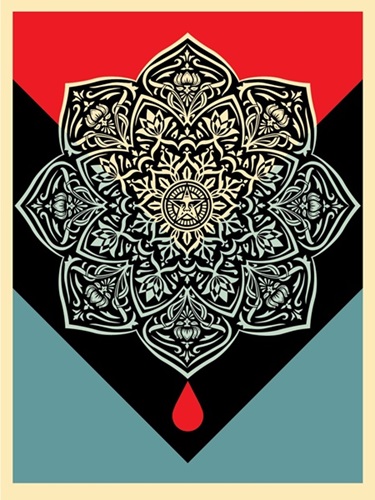 Blood & Oil Mandala (Blood Drop) by Shepard Fairey