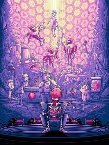 Two Parts Plutonic Quarks (Purple Variant) by Dan Mumford