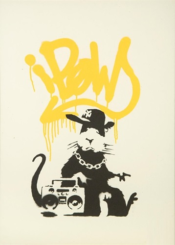 Gangsta Rat (Yellow Artist Proof) by Banksy