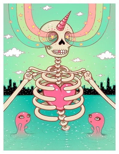Skeleton Heart (2021 Print) by Tara McPherson
