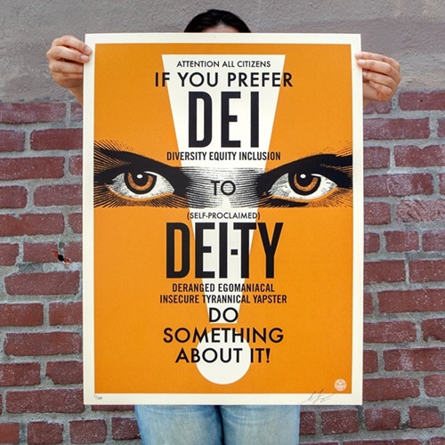 DEI-TY (Orange) by Shepard Fairey