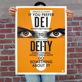 DEI-TY (Orange) by Shepard Fairey