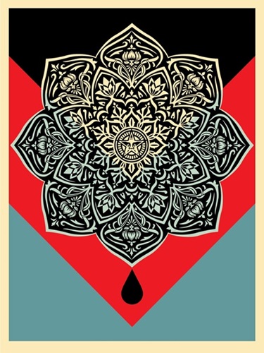 Blood & Oil Mandala (Oil Drop) by Shepard Fairey